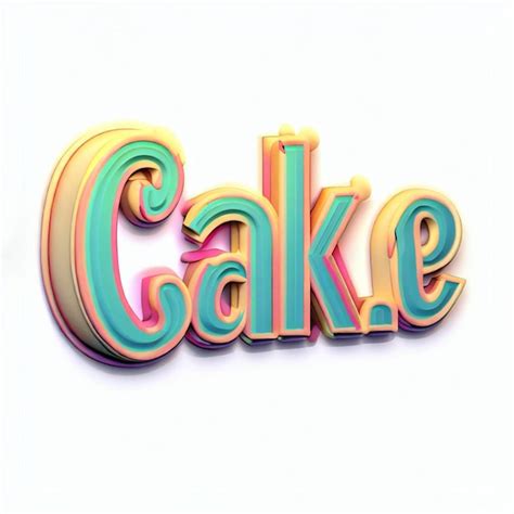 Premium Photo Cake D Text Effect