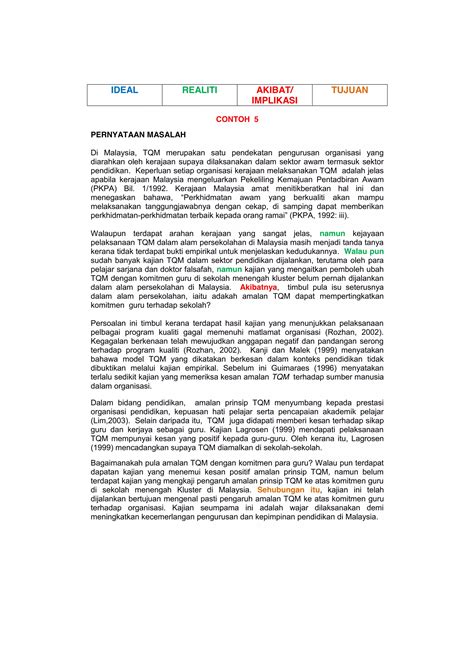 Contoh Pernyataan Masalah Pdf