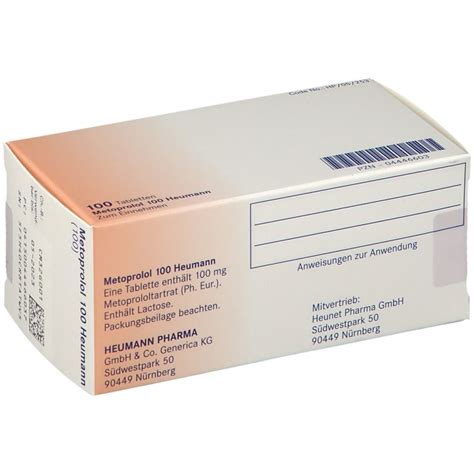 Metoprolol 100 Heumann 100 St Mit Dem E Rezept Kaufen Shop Apotheke