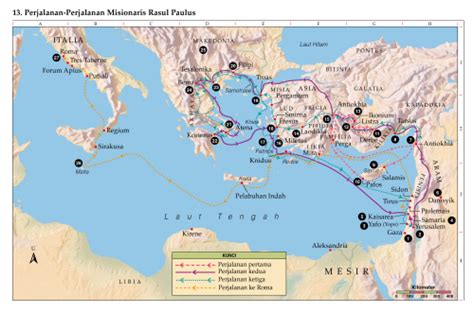 13 Perjalanan Perjalanan Misionaris Rasul Paulus
