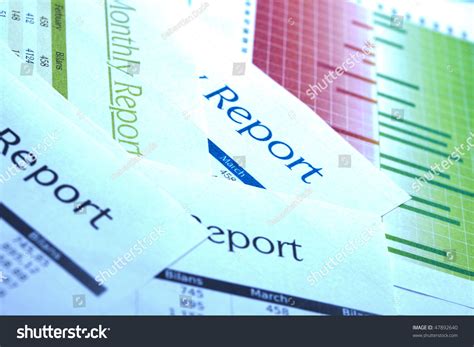 Monthly Report Stock Photo 47892640 Shutterstock