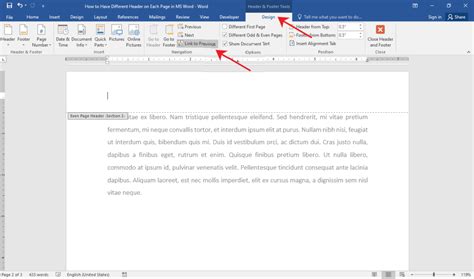 How to have different header for each page in MS Word - OfficeBeginner