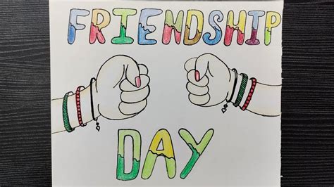 Poster Drawing For Friendship Day Happy Friendship Day Drawing