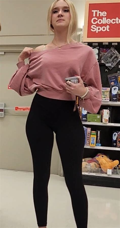 OC Slim Blonde With Big Shapely Ass In Leggings Spandex Leggings