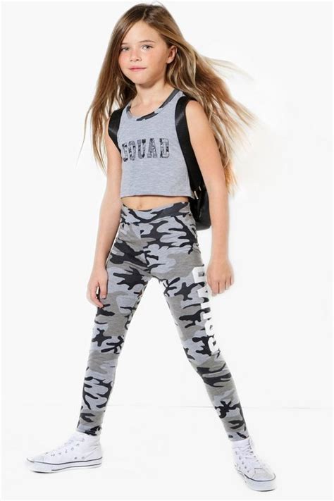 Girls Camo Squad Sports Set Boohoo