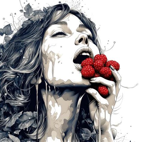 Premium Ai Image Berry Bliss Exquisite Depiction Of Women Savoring