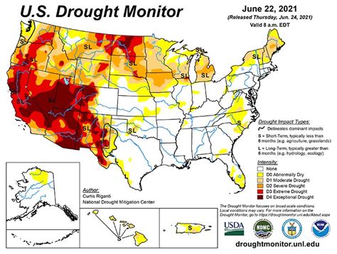 Drought Monitor Map Of Us - Fancie Shandeigh