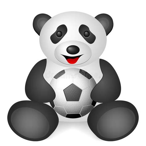 Karikatur Panda Soccer Vektor Abbildung Illustration Von Graphik