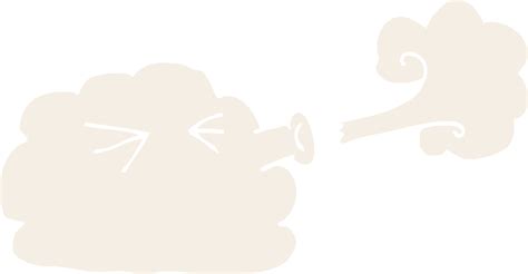 Cartoon Doodle Cloud Blowing A Gale Vector Art At Vecteezy