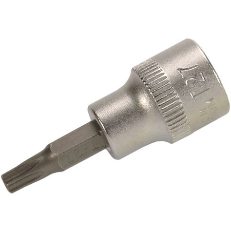 DOUILLE À EMBOUTS 10 MM 3 8 PROFIL T POUR TORX AVEC PERÇAGE T27