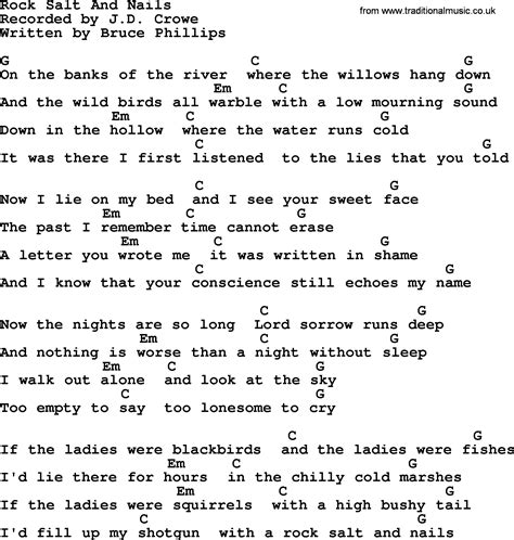 Rock Salt And Nails Bluegrass Lyrics With Chords