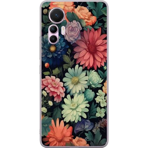 Xiaomi Lite Transparent Mobilskal F Rglada Blommor Teknikdelar Se