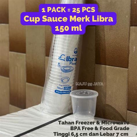 Pcs Pudding Cup Sauce Cup Plastik Ml Libra Per Pack Thinwall