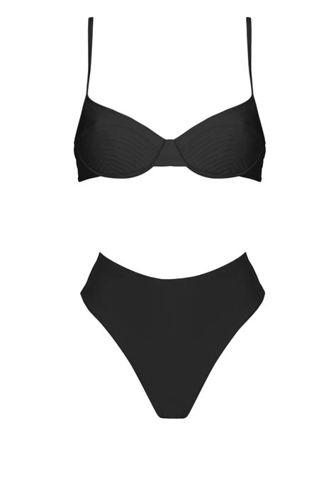 Catalina Bikini Black Shani Shemer Swimwear