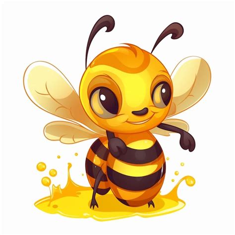 Premium Ai Image Vector Cute Honey Bee Vector