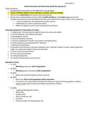 Exam Community Health Exam Community Health Chapters