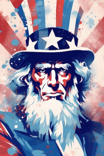 Premium Ai Image A Patriotic Poster Of Uncle Sam