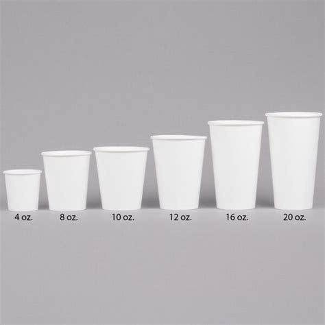 Choice 16 Oz White Poly Paper Hot Cup 50 Pack