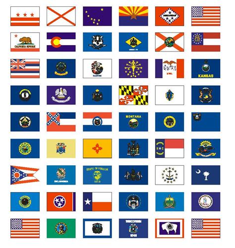 50 U.S. State Flag Stickers 1" x 1-1/2" Plus 4 more Free – Winter Park ...