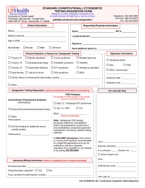 Fillable Online Pathlabs Ufl Standard Constitutional Cytogenetic