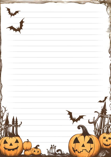 Halloween Writing Paper Free Google Docs Template Halloween Writing