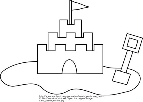 Sandcastle Clipart Black And White