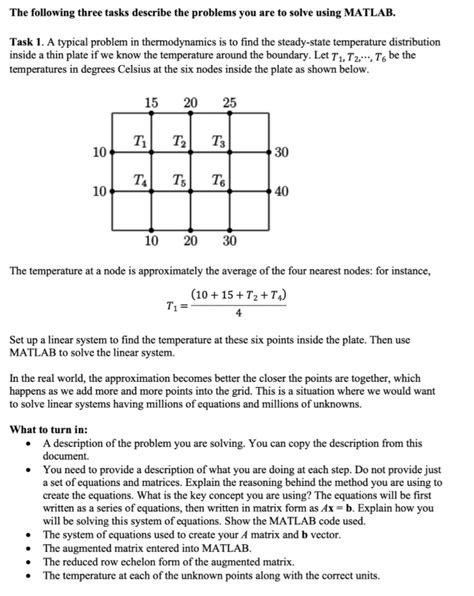 Solved The Following Three Tasks Describe The Problems