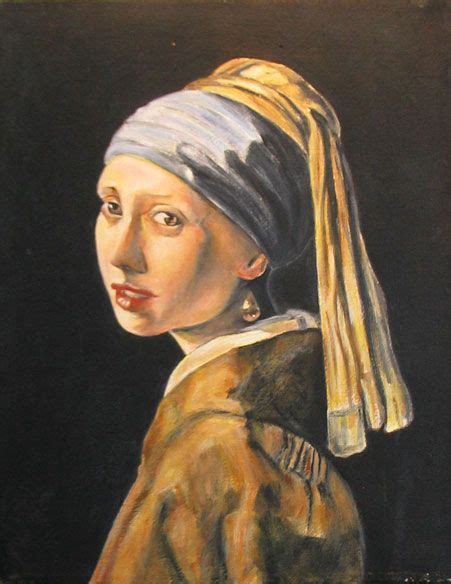 This is my copy of Vermeer's painting of "Girl with Pearl Earring". The Colver Gallery link ...