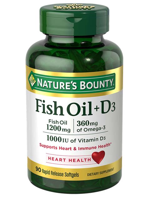 Natures Bounty Fish Oil Vitamin D3 1200 Mg 90 Reviews 2021