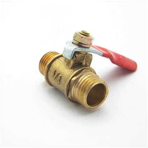 1 4 Bsp Male X 1 4 Bsp Male Thread Two Way Brass Ball Valve For Oil