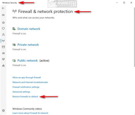 How To Restore Or Reset Default Windows Defender Firewall Settings In