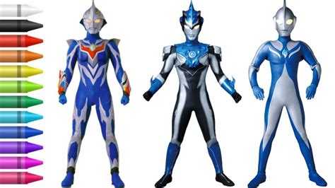 Mewarnai Ultraman Nexus Junis Blue Ultraman Blu And Ultraman Cosmos