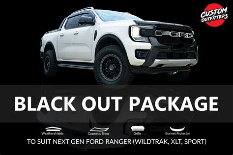 Black Out Cosmetic Package to suit Next Generation Ford Ranger 2022-2024 - Custom Outfitters