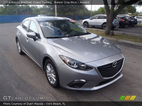 Meteor Gray Mica 2014 Mazda Mazda6 Grand Touring Almond Interior