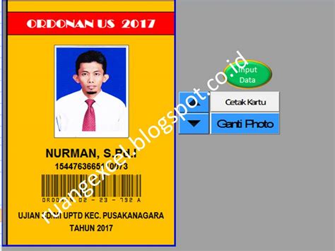 Cara Membuat Kartu Pengawas Ujian Sdn Airlangga Subang