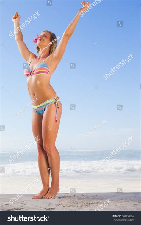 Gorgeous Blonde Bikini On Beach On Stock Photo Shutterstock