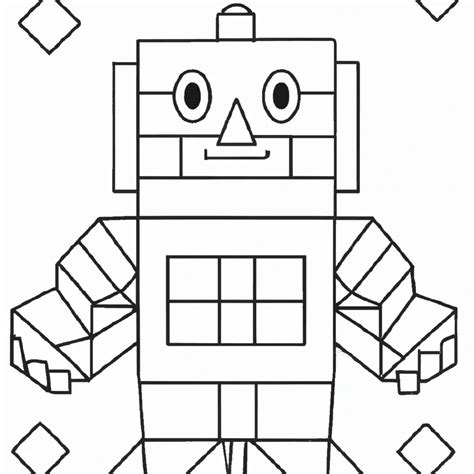 Robô Geométrico Desenhos para Imprimir e Colorir Grátis