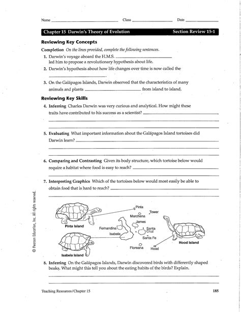 Evolution Vocabulary Worksheet Blake S Biology Corner Printable Word