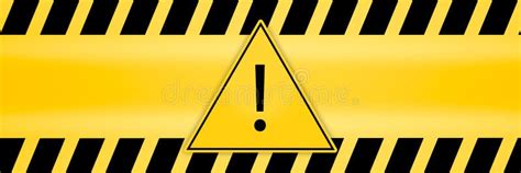 Exclamation Mark In Triangle Frame Attention Caution Danger Sign And