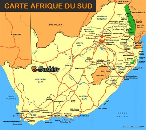 Carte Afrique Du Sud Vacances Arts Guides Voyages