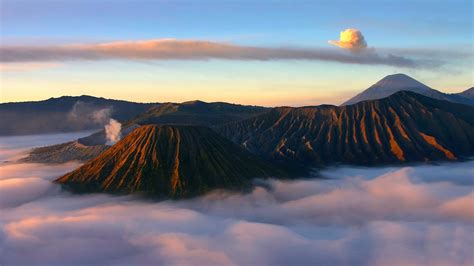 Tapety Sopka Mraky Krajina Příroda Hora Bromo Indonésie