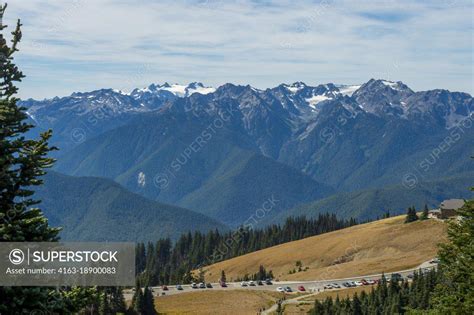 View Of The Visitors Center On Hurricane Ridge On The Olympic Peninsula