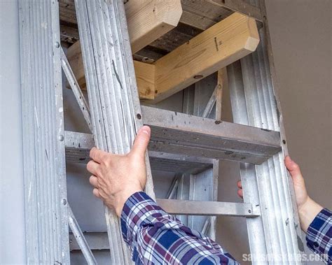 Diy Ladder Storage Hooks Easy Cheap Sturdy Saws On Skates