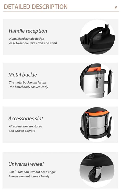 Jienuo Professional Dust Cleaner 20l 1200w 18kpa Wet And Dry Equipment ...
