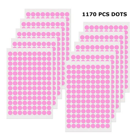 Snapklik.com : Pink Dot Stickers Round 0.5 Inch Sticker Circle Colored ...