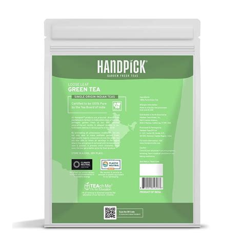 HANDPICK Green Tea Loose Leaf 255g 9oz 100 Cups Non GMO Premium