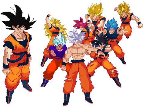 All Of Gokus Transformations Eb By Derpy9114 On Deviantart