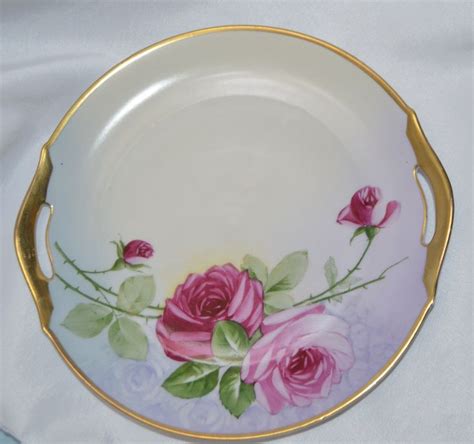 Zeh Scherzer Co Bavarian Cake Plate Rose Gold Decor Etsy Rose