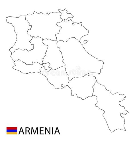 Mapa Del Esquema De Armenia Ilustraci N Del Vector Ilustraci N De