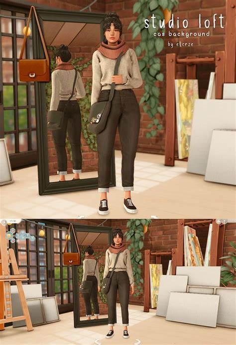 CAS Background Studio Loft Ellcrze On Patreon Sims 4 Cas